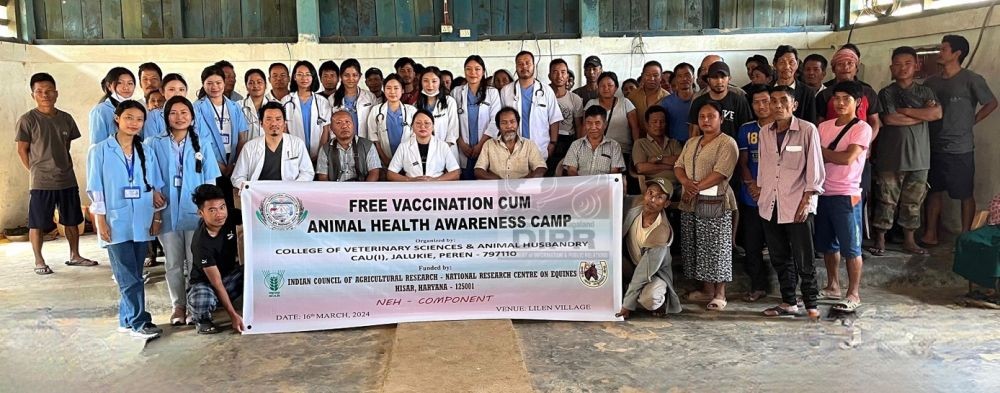 Free vaccination cum animal health camp, and awareness programme held at council hall, Lilen village on March 16. (DIPR Photo)